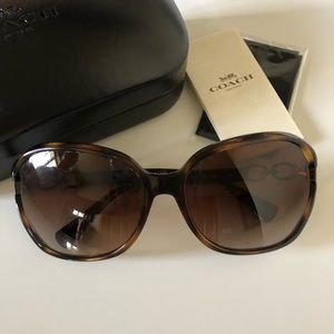 Coach Kissing C Tortoise Shell Sunglasses